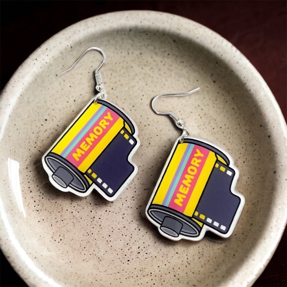 Film Roll Earrings | Photographer Gift | Retro Camera Earrings | Photography NWT